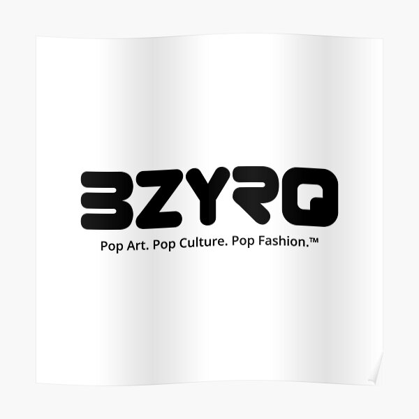 BZYRQ Logo (Black on White) Poster
