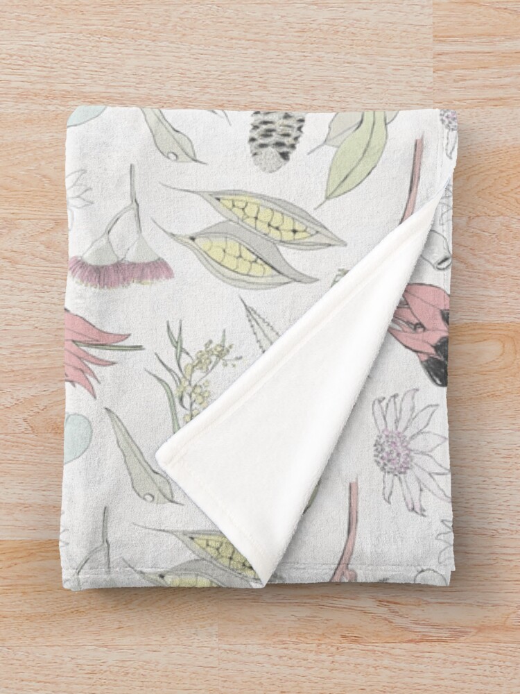 "Australian Bush Flowers" Throw Blanket for Sale by MeaningfulFood