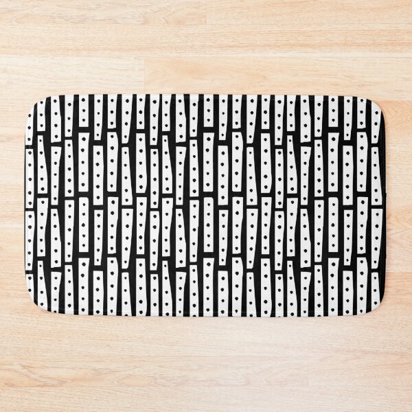 Item preview, Abstract Strips Vertical Pattern 101119 - White on Black designed and sold by Artberry.