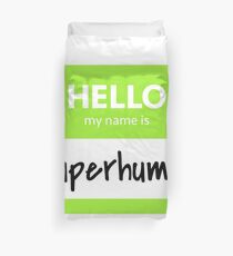 Hello Superhuman Duvet Cover