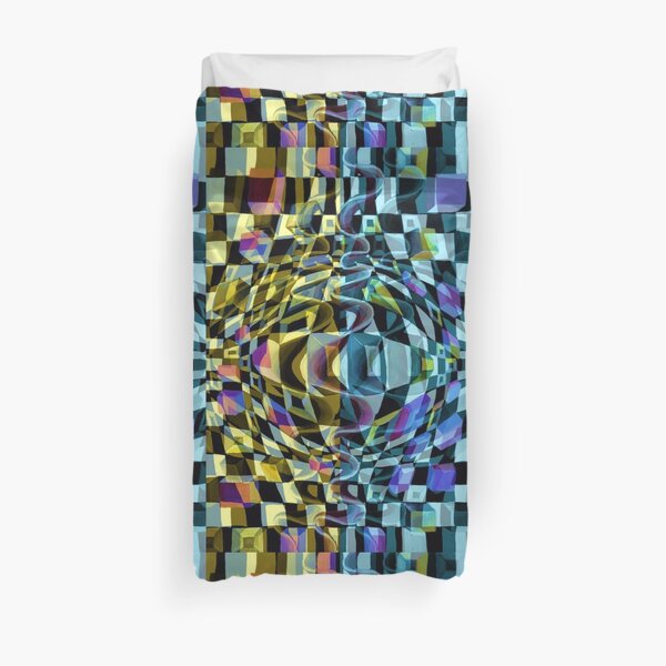 Optical Illusion Distorted space Duvet Cover