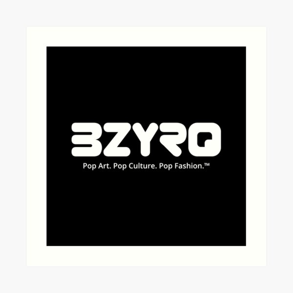 BZYRQ Logo (White on Black) Art Print