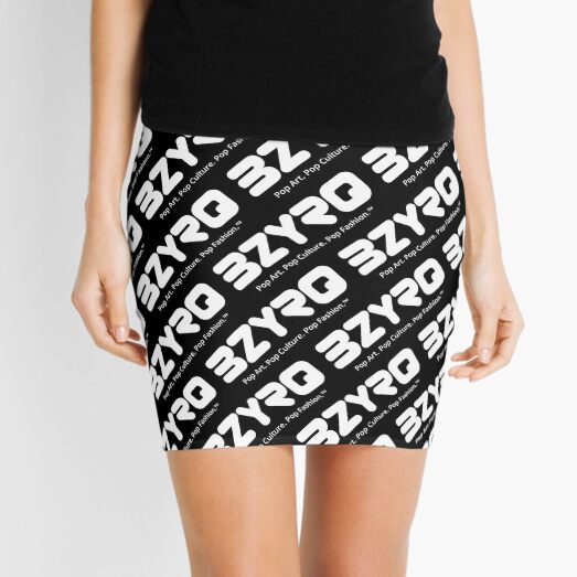 BZYRQ Logo (White on Black) Mini Skirt