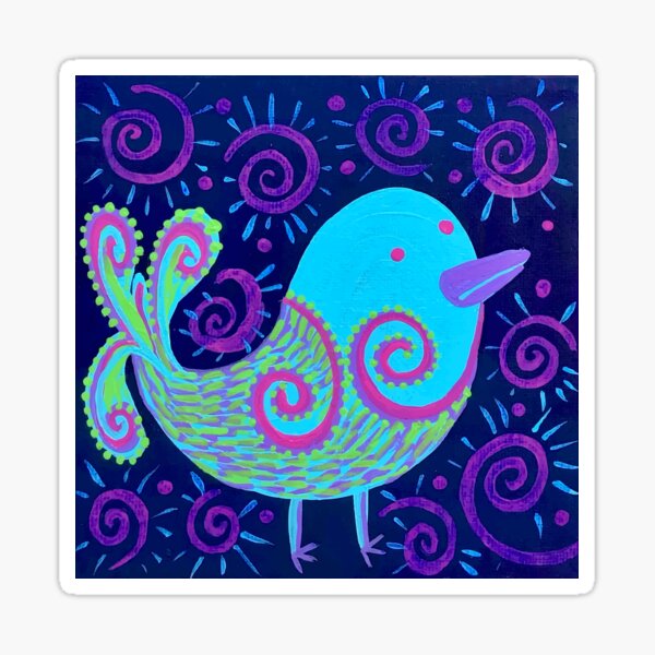 Tweet Tweet Little Blue Robin Sticker