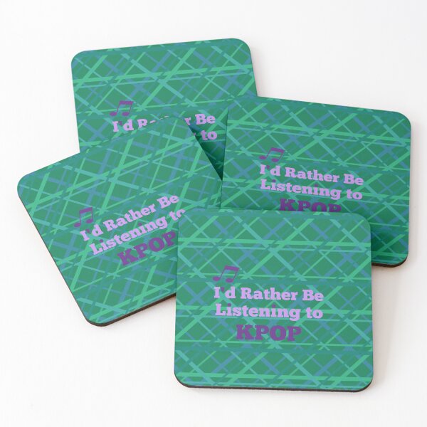Item preview, "I'd Rather Be Listening to KPOP" on Latticed Background designed and sold by ALifeSavored.