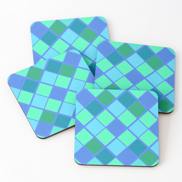 Item preview, Latticed Blue and Green Diamond Pattern  designed and sold by ALifeSavored.