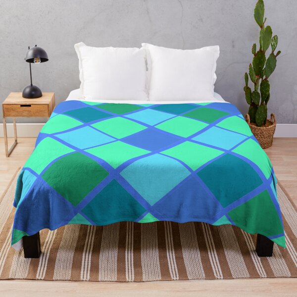 Item preview, Latticed Blue and Green Diamond Pattern  designed and sold by ALifeSavored.