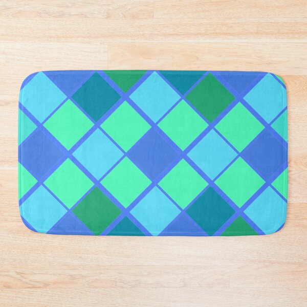 Item preview, Latticed Blue and Green Diamond Pattern  designed and sold by ALifeSavored.