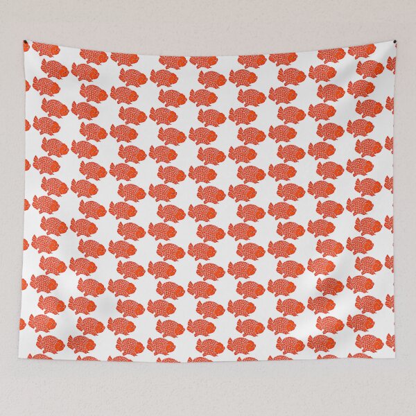 Item preview, Ranchu Full Red pair Goldfish logo designed and sold by Nosnah.