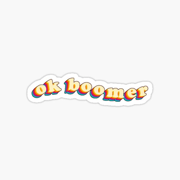 ok boomer - retro aesthetic Sticker