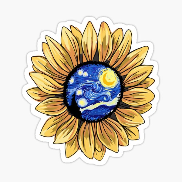 Van Gogh Sunflower Sticker