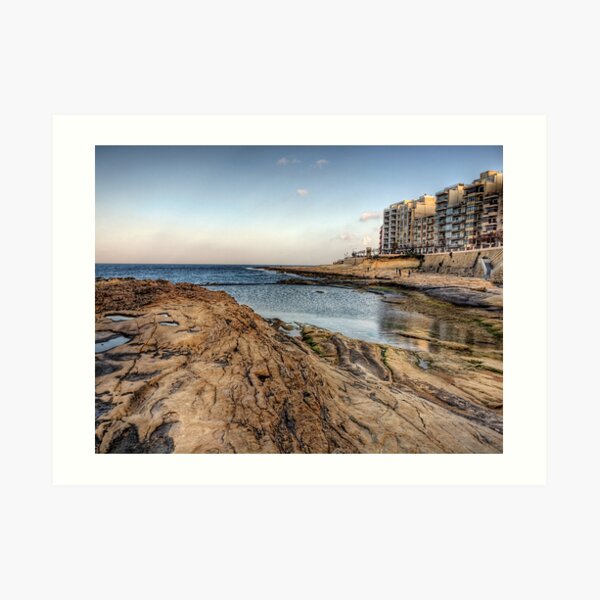 The coast at Sliema - Malta Art Print