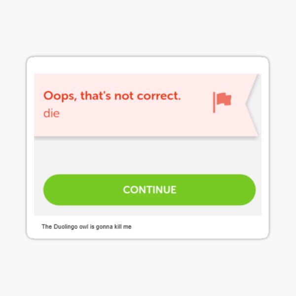 Die Duolingo-Eule wird mich töten Sticker