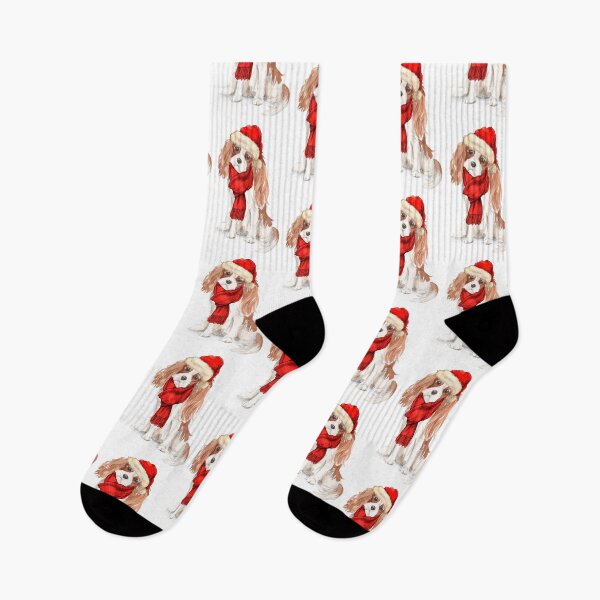 Item preview, Cavalier King Charles Spaniel Christmas Dog designed and sold by SalonOfArt.