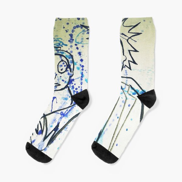 Rick et Morty Aquarelle Chaussettes