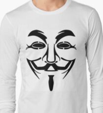 Anonymous Mask Silhouette Long Sleeve T-Shirt