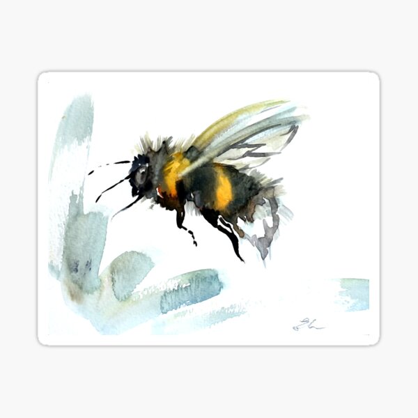 Item preview, BEE in motion bees designed and sold by Liz HL Art Shop.