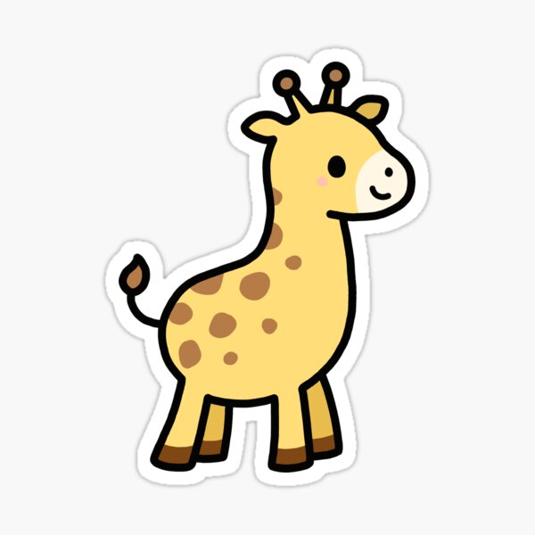 Cartoon Giraffe Stickers Redbubble