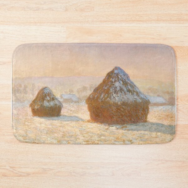 Item preview, Wheatstacks, Snow Effect, Morning by Claude Monet designed and sold by VintageArchive.
