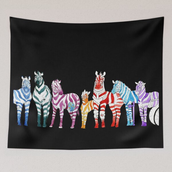 Item preview, Rainbow Dazzle of Zebras designed and sold by Blank Expectations.