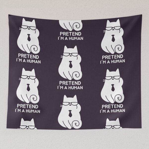 Item preview, Pretend I'm a Human Funny Business Cat Lover Halloween product designed and sold by doodabobs.