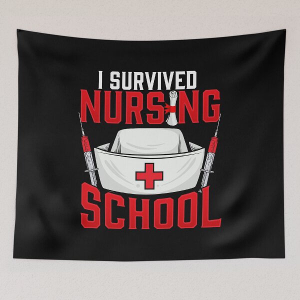 Item preview, Cute I Survived Nursing School RN Graduation designed and sold by perfectpresents.