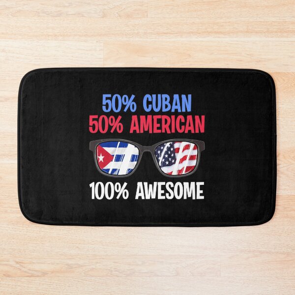 Aperçu de l'œuvre Patriotique 50% cubain 50% américain 100% génial créée et vendue par perfectpresents.