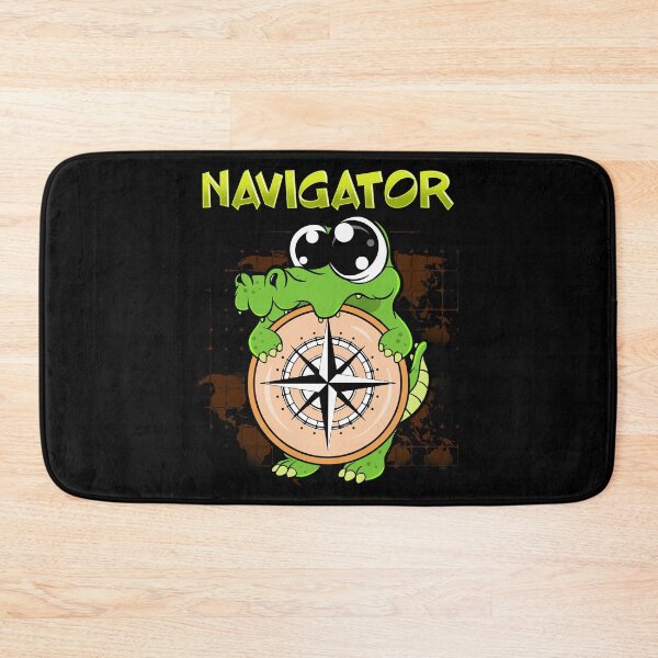 Item preview, Cute & Funny Navigator Pun Alligator Compass designed and sold by perfectpresents.