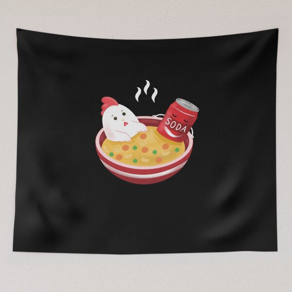 Item preview,  love Chicken noodle soup with a soda on the side illustration designed and sold by Kate Hyunsu Cho.