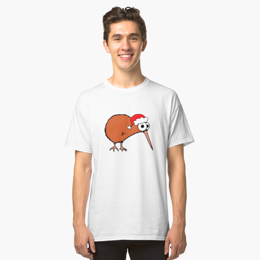 Christmas Kiwi - on white Classic T-Shirt