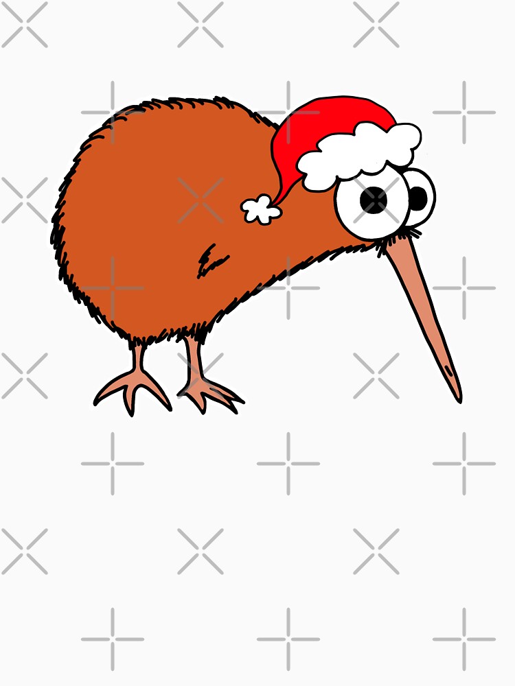 Christmas Kiwi - on white by AdrienneBody