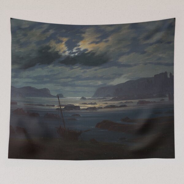 Item preview, Caspar David Friedrich - Northern Sea in the Moonlight  designed and sold by ArtExpression.