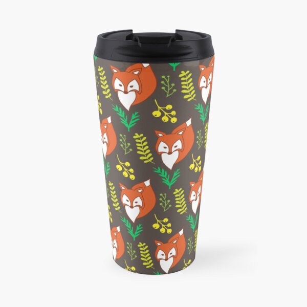 fox pattern Travel Mug