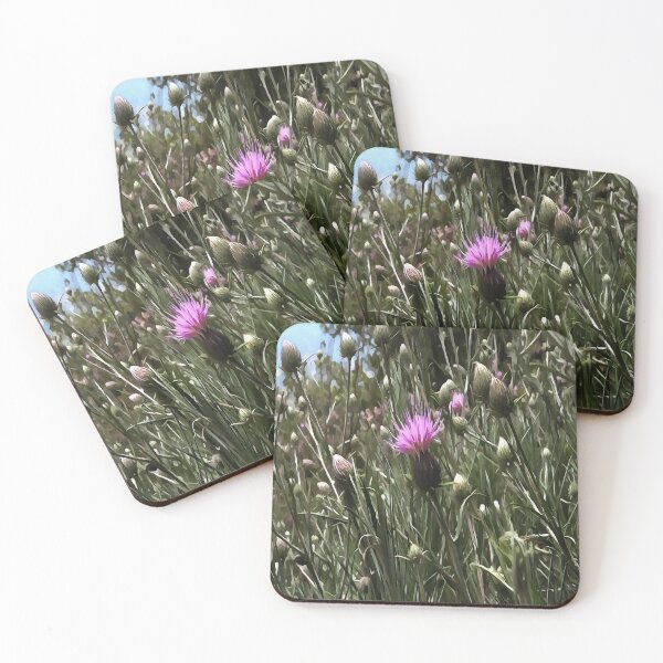 Item preview, Purple Thistle Wildflower Realistic Art designed and sold by taiche.