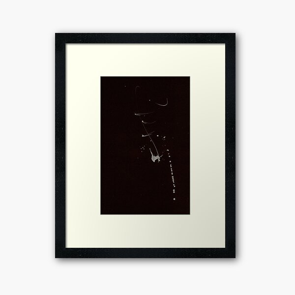 0225 - Brush and Ink - Abstract Tails 004 Framed Art Print