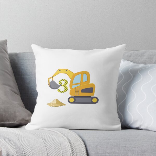 Item preview, 3rd Birthday Yellow Shovel Excavator designed and sold by JanooFactory.