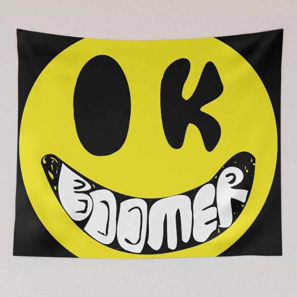 Item preview, Okay Boomer Crappy Face, Happy Face, Smiley Face designed and sold by pelagio.