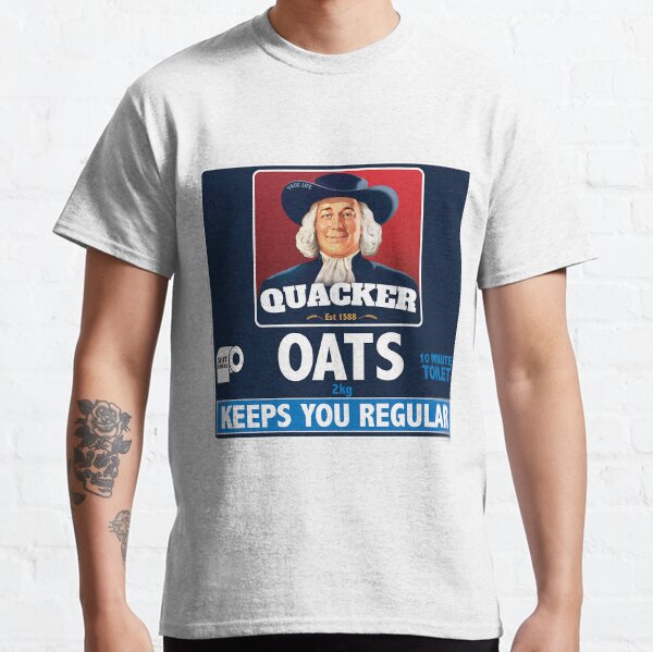 Quaker Oats Funny Spoof Advert - Classic British Foods - Keeps You Regular Classic T-Shirt