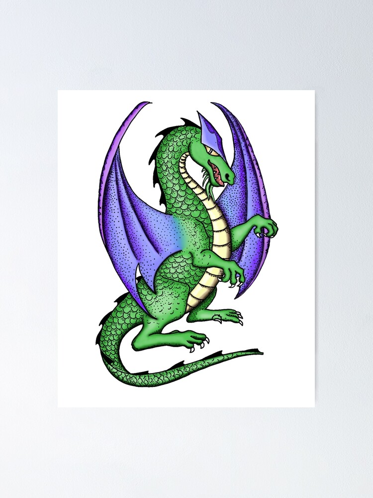 “Rubber Stamp Dragon” Poster for Sale by CherokeeGal1975 | Redbubble