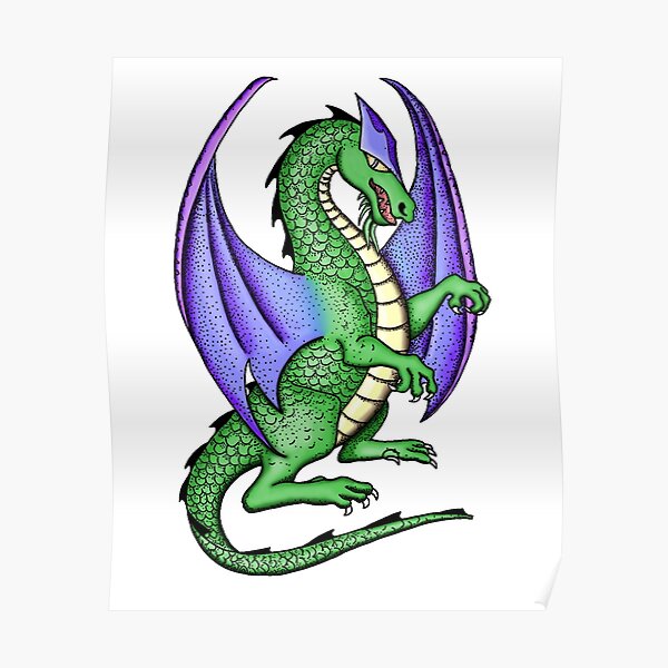“Rubber Stamp Dragon” Poster for Sale by CherokeeGal1975 | Redbubble