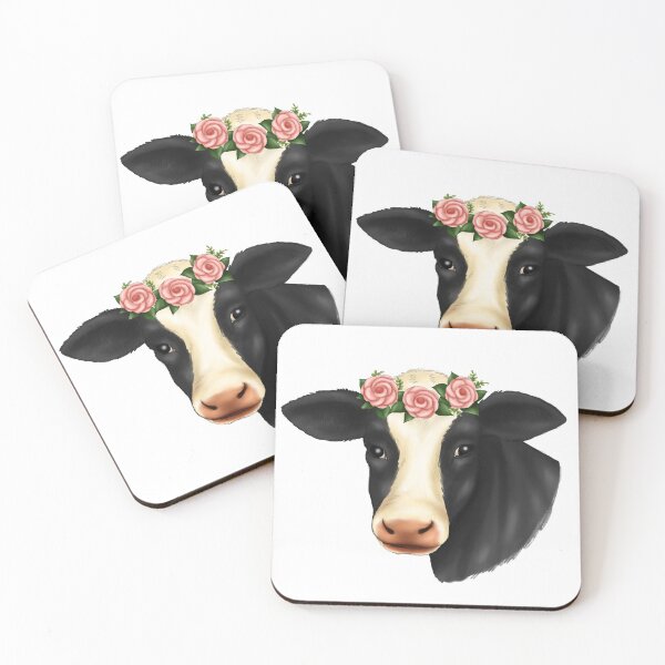 Item preview, Cow Wearing Beautiful Flower Wreath designed and sold by Deanna McRae.