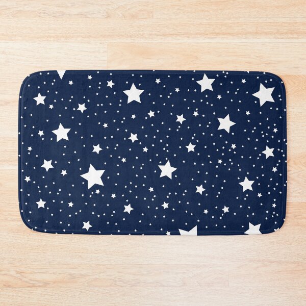 Item preview, Superstar Stellar Starry Night Pattern in White and Nautical Navy Blue designed and sold by kierkegaard.