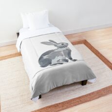 Rabbit Art Watercolor Comforter