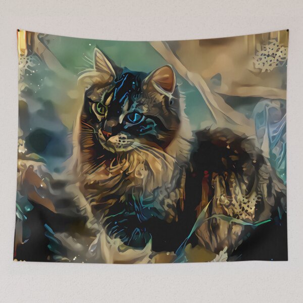 Item preview, fractal cat designed and sold by watwateroo.
