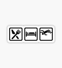 Eat sleep High jump Sticker