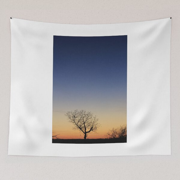 Aperçu de l'œuvre Kansas coucher de soleil au crépuscule avec une silhouette d'arbre créée et vendue par ROBERTDBROZEK.