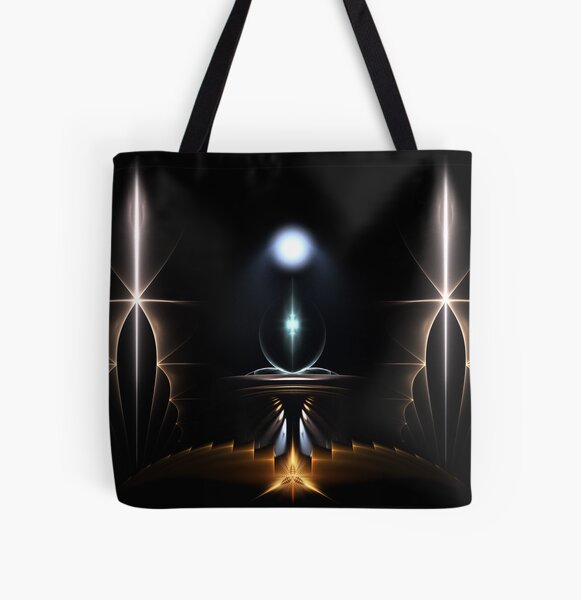 Art Deco Bridge Of Fractal Forms All Over Print Tote Bag