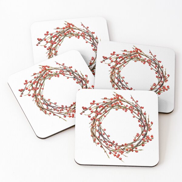 Item preview, Festive Christmas Berry Wreath designed and sold by wcoloursbyJulia.