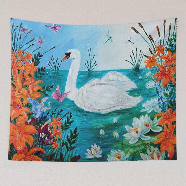 Item preview, swan on the pond designed and sold by saraperry.