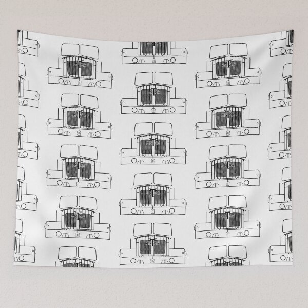 Item preview, Thornycroft Mighty Antar classic heavy truck outline graphic (black) designed and sold by soitwouldseem.